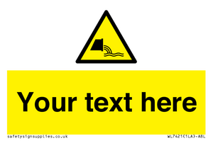 Custom Warning sewage effluent outfall